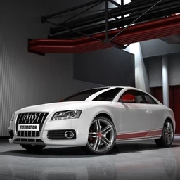 车库场景,展厅模型,停车场模型,奥迪汽车模型,3D模型