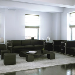 现代房屋场景,客厅场景,3D模型