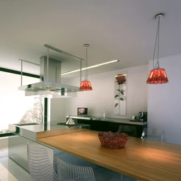 餐桌模型,厨房场景,抽油烟机模型,3D模型