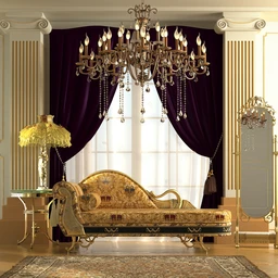 窗户模型,吊灯模型,3D模型