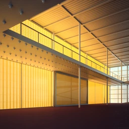 仓库场景,铁大栅模型,3D模型