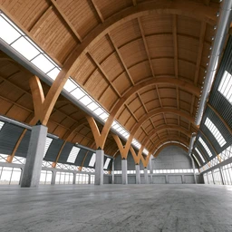 大型建筑,大铁棚,木结构大棚,3D模型