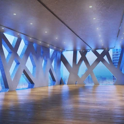 艺术建筑,艺术墙体模型,3D模型