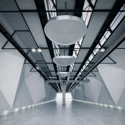 长走廊场景,入口场景,过道模型,3D模型