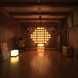 神台模型,神社场景,木屋,鬼屋,3D模型