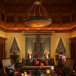 欧式室内场景,蜡烛模型,沙发,吊灯,桌椅模型,3D模型