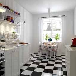 厨房场景,厨房模型,厨具,餐桌,厨柜模型,3D模型