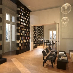 图书馆场景,书架模型,阅览室场景,咖啡厅,3D模型