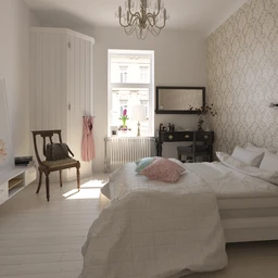 卧室场景,睡房场景,床铺模型,衣柜模型,书桌模型,3D模型