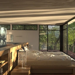 森林套间场景,森林房子,酒店房间模型,床铺模型,3D模型