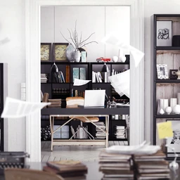 书架模型,书本模型,挂钟模型,室内装饰品,3D模型