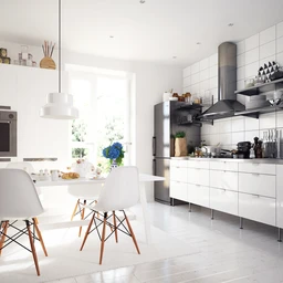 厨房场景,厨具模型,冰箱模型,抽油烟机模型,3D模型