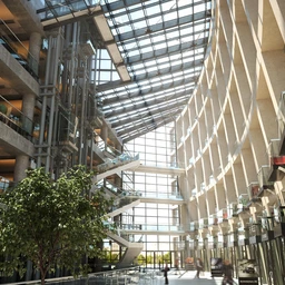 建筑大堂场景,玻璃天花,中空建筑,3D模型