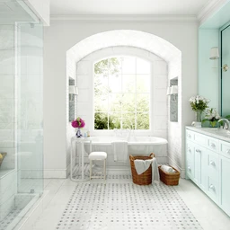 卫生间场景,浴室,浴缸模型,衣柜,玻璃门,3D模型