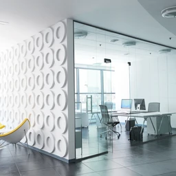办公室场景,玻璃间隔办公室,3D模型