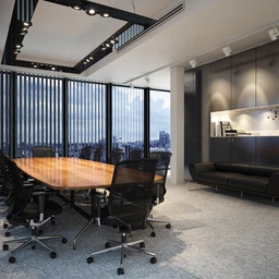 会议室场景,长形会议桌子,沙发,椅子模型,3D模型