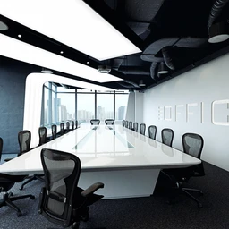 大型会议室场景,长桌子,谈判室,会面室,商议办公室,3D模型