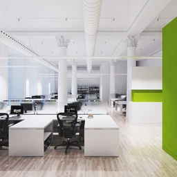 办公室场景,电脑,公办桌椅模型,3D模型