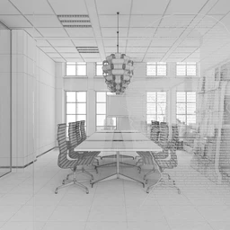 讨论室场景,小型会议室,3D模型